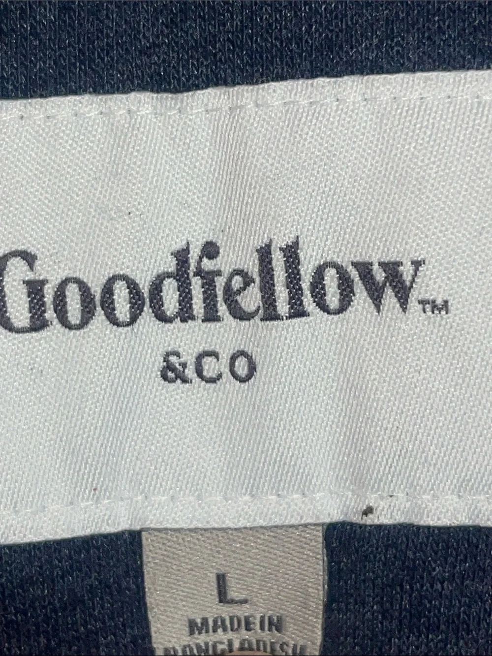 Goodfellow & Co Navy Zip-Up Hoodie with Cream Sherpa Lining